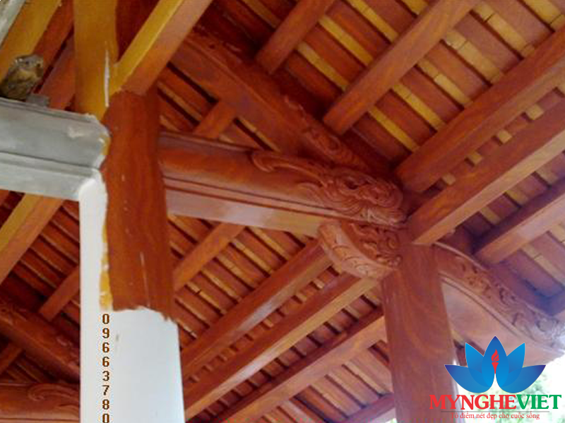 Trần nhà sơn giả gỗ
