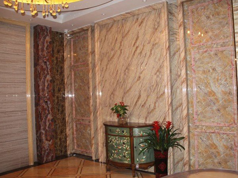 Tường sơn giả đá hoa cương